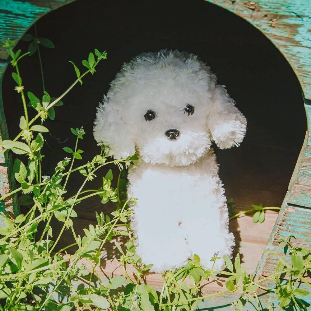 Bichon Frise Maltese Maltipoo White Labradoodle Plush Toy 12.6" Inches White - Picture 8 of 9